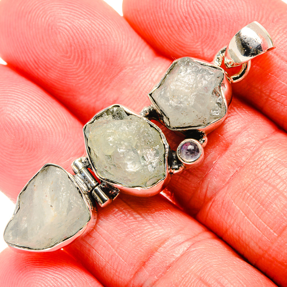 Aquamarine Pendants handcrafted by Anasilvercos - PD35978