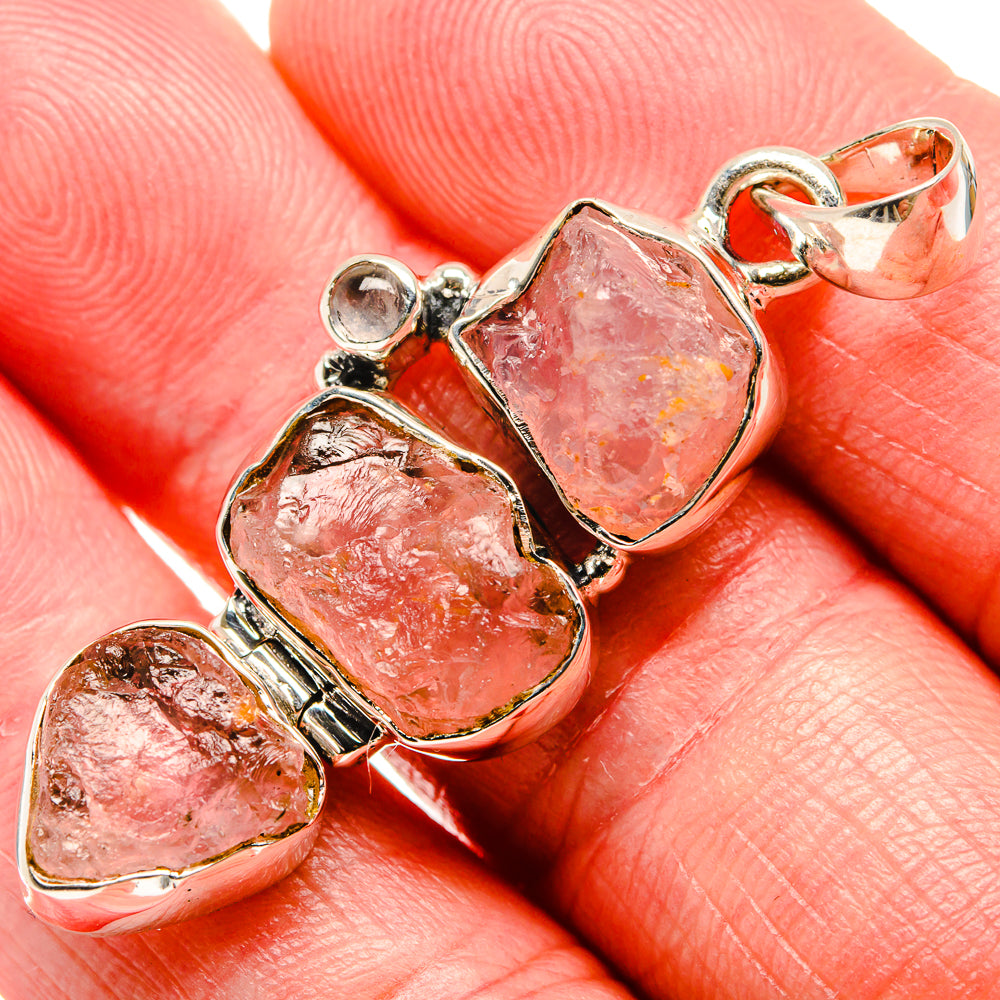 Rose Quartz Pendants handcrafted by Anasilvercos - PD35979