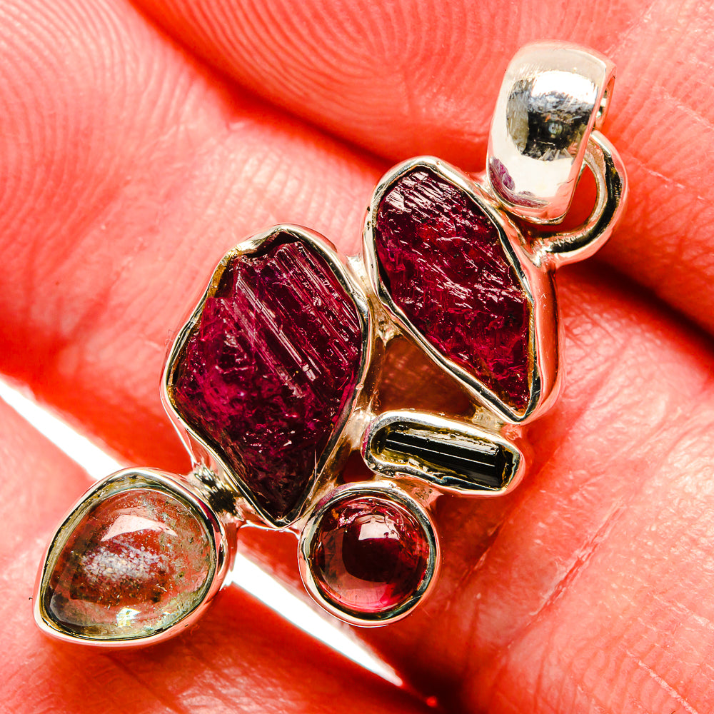 Pink Tourmaline Pendants handcrafted by Anasilvercos - PD35980
