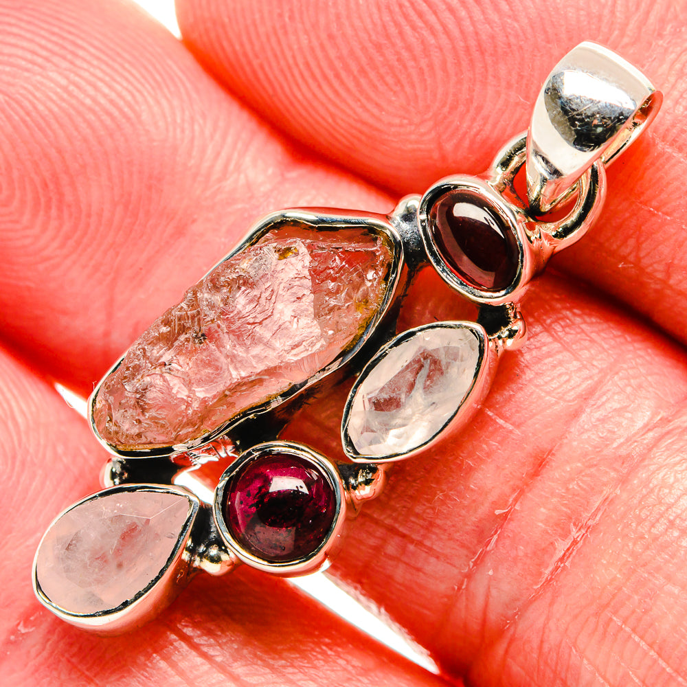 Rose Quartz Pendants handcrafted by Anasilvercos - PD35990