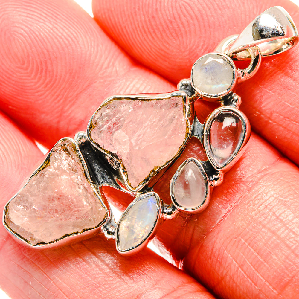 Rose Quartz Pendants handcrafted by Anasilvercos - PD35995