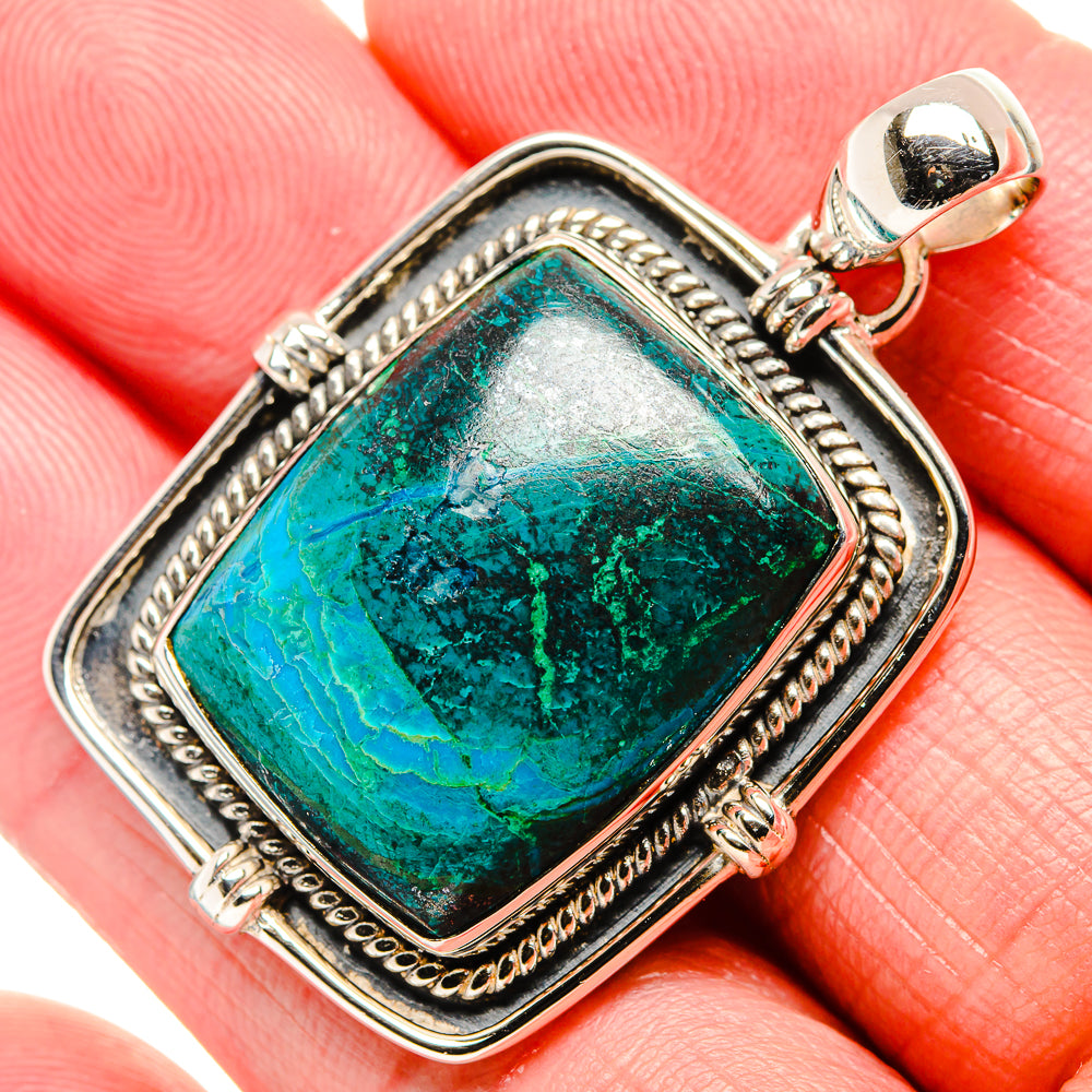 Chrysocolla Pendants handcrafted by Anasilvercos - PD36021