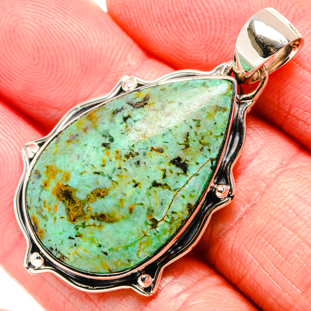 Tibetan Turquoise Pendants handcrafted by Anasilvercos - PD36031