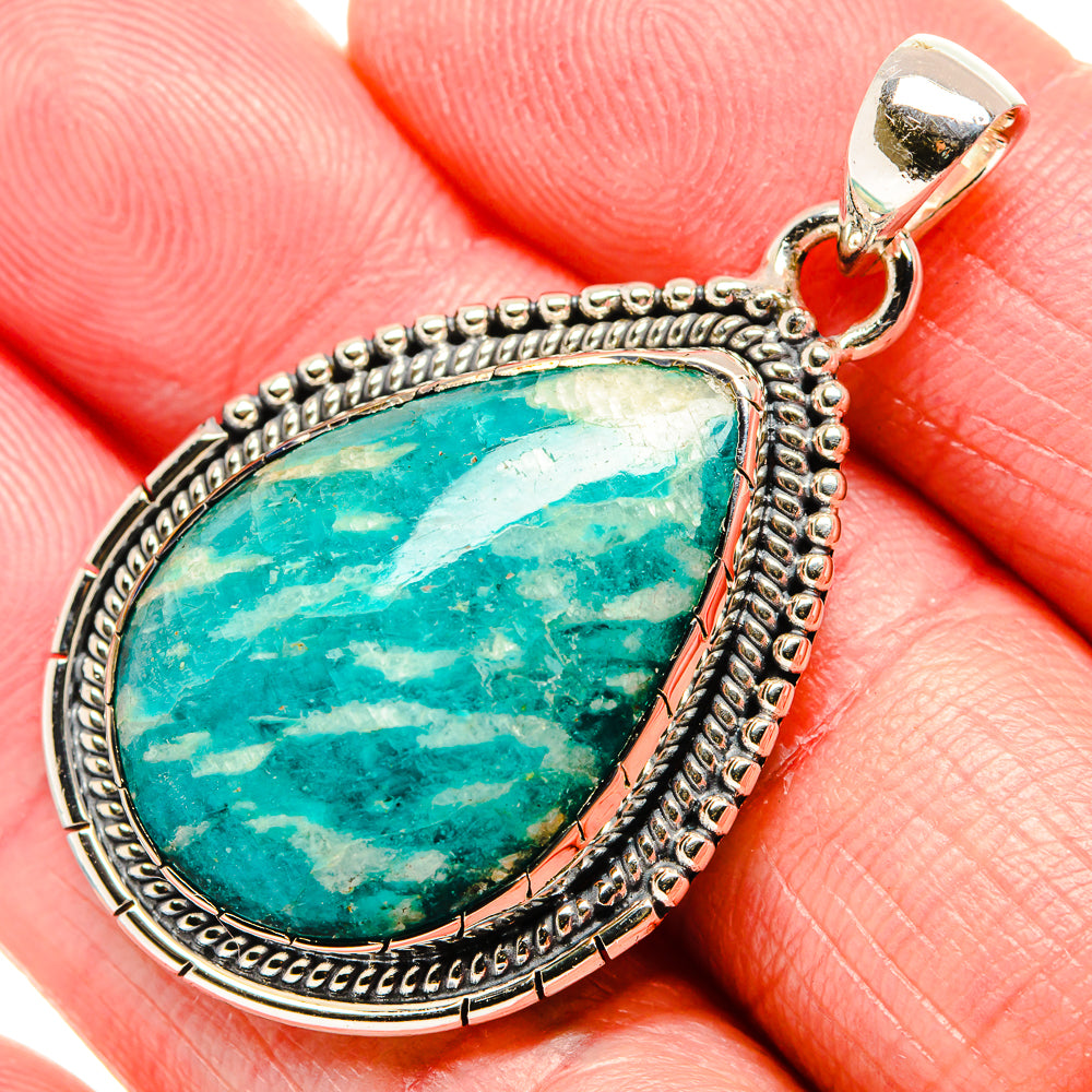 Amazonite Pendants handcrafted by Anasilvercos - PD36040