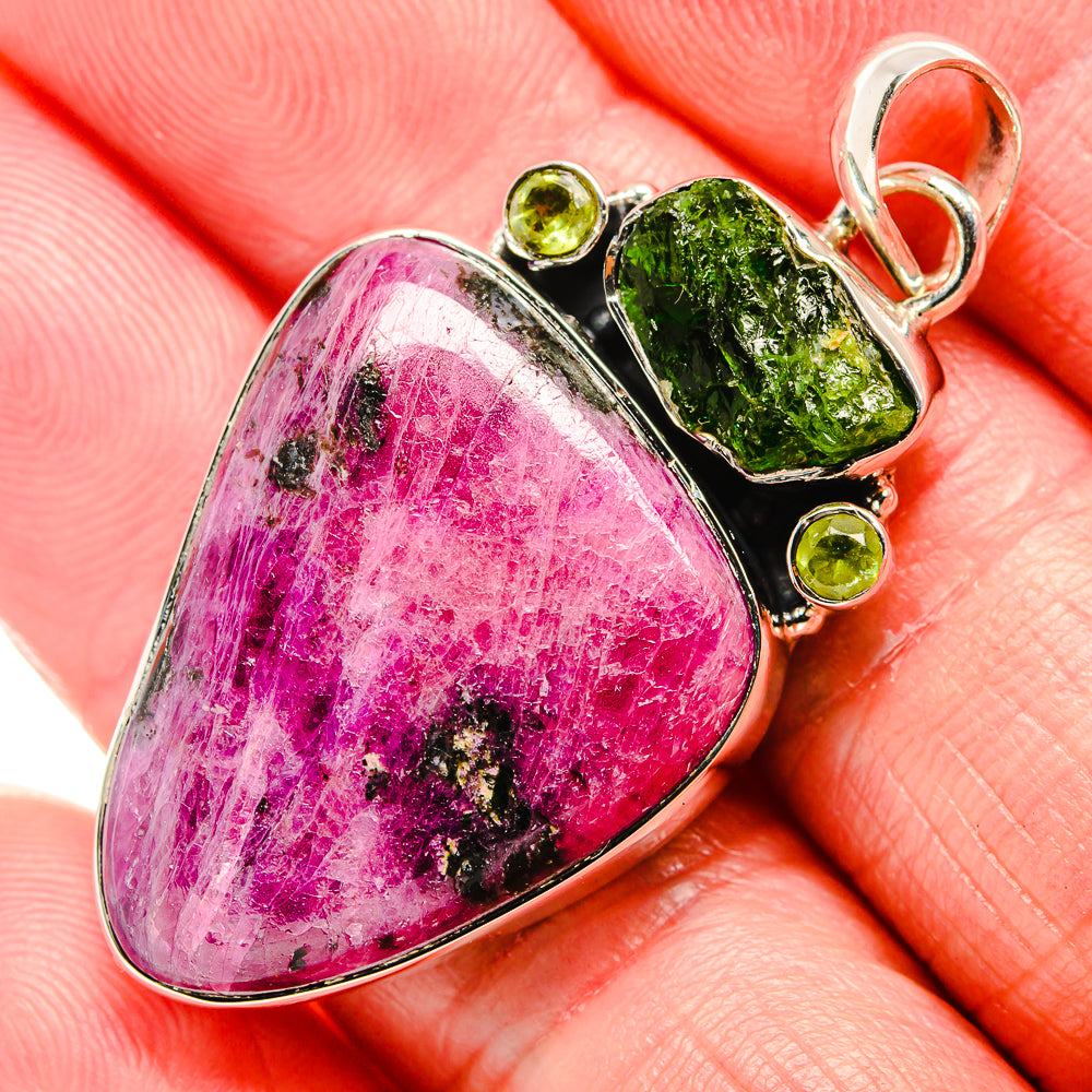 Rhodonite Pendants handcrafted by Anasilvercos - PD36051