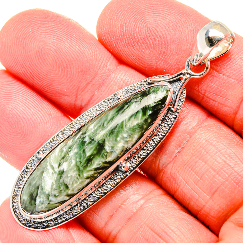 Seraphinite Pendants handcrafted by Anasilvercos - PD36052
