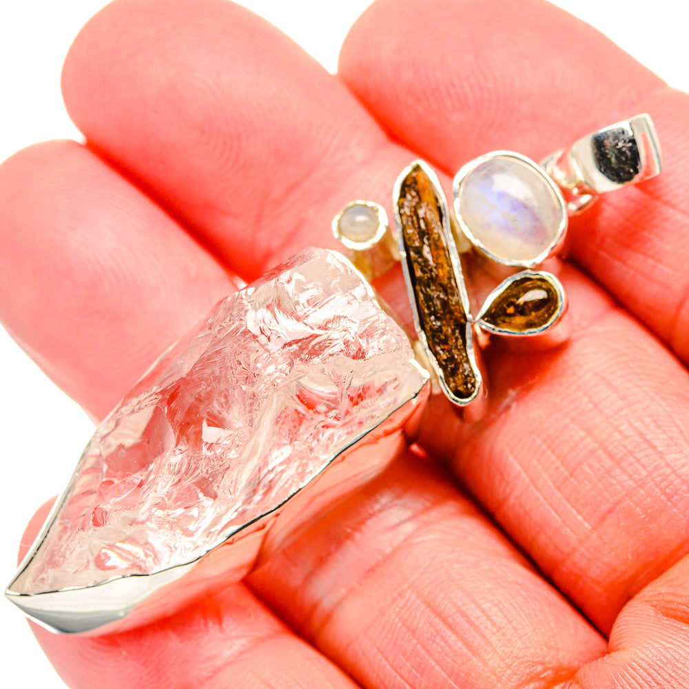 Rainbow Moonstone Pendants handcrafted by Anasilvercos - PD36055