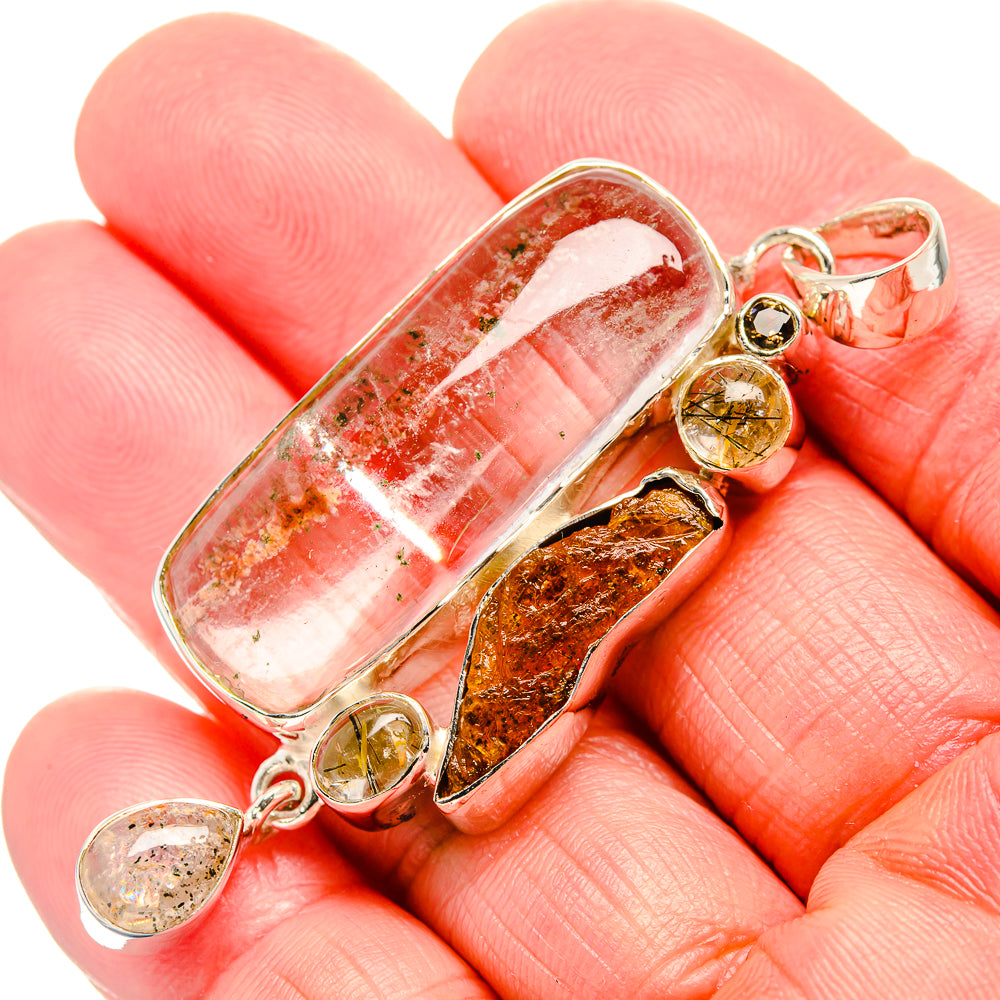 Garden Quartz Pendants handcrafted by Anasilvercos - PD36058