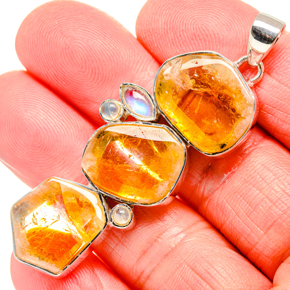 Citrine Pendants handcrafted by Anasilvercos - PD36060
