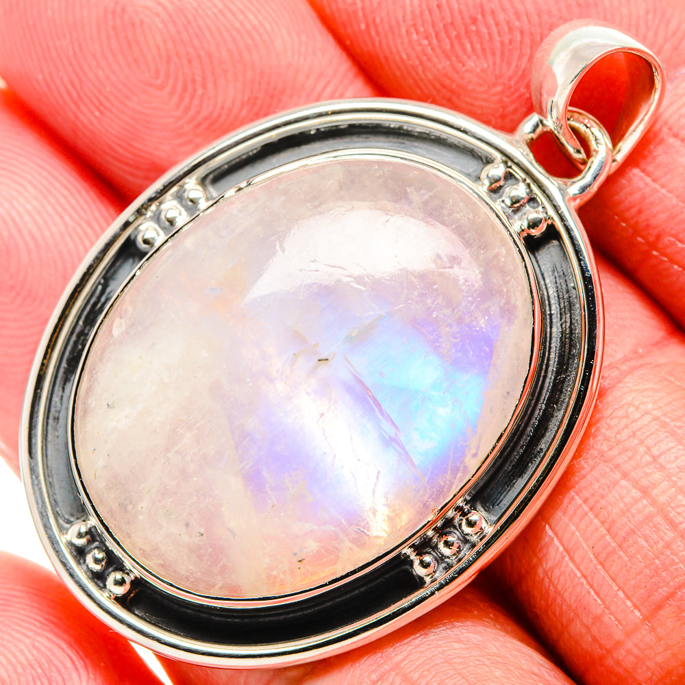 Rainbow Moonstone Pendants handcrafted by Anasilvercos - PD36064