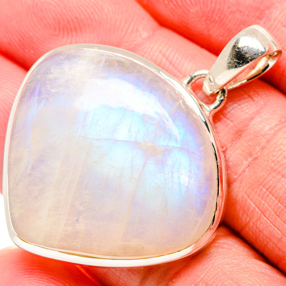 Rainbow Moonstone Pendants handcrafted by Anasilvercos - PD36066