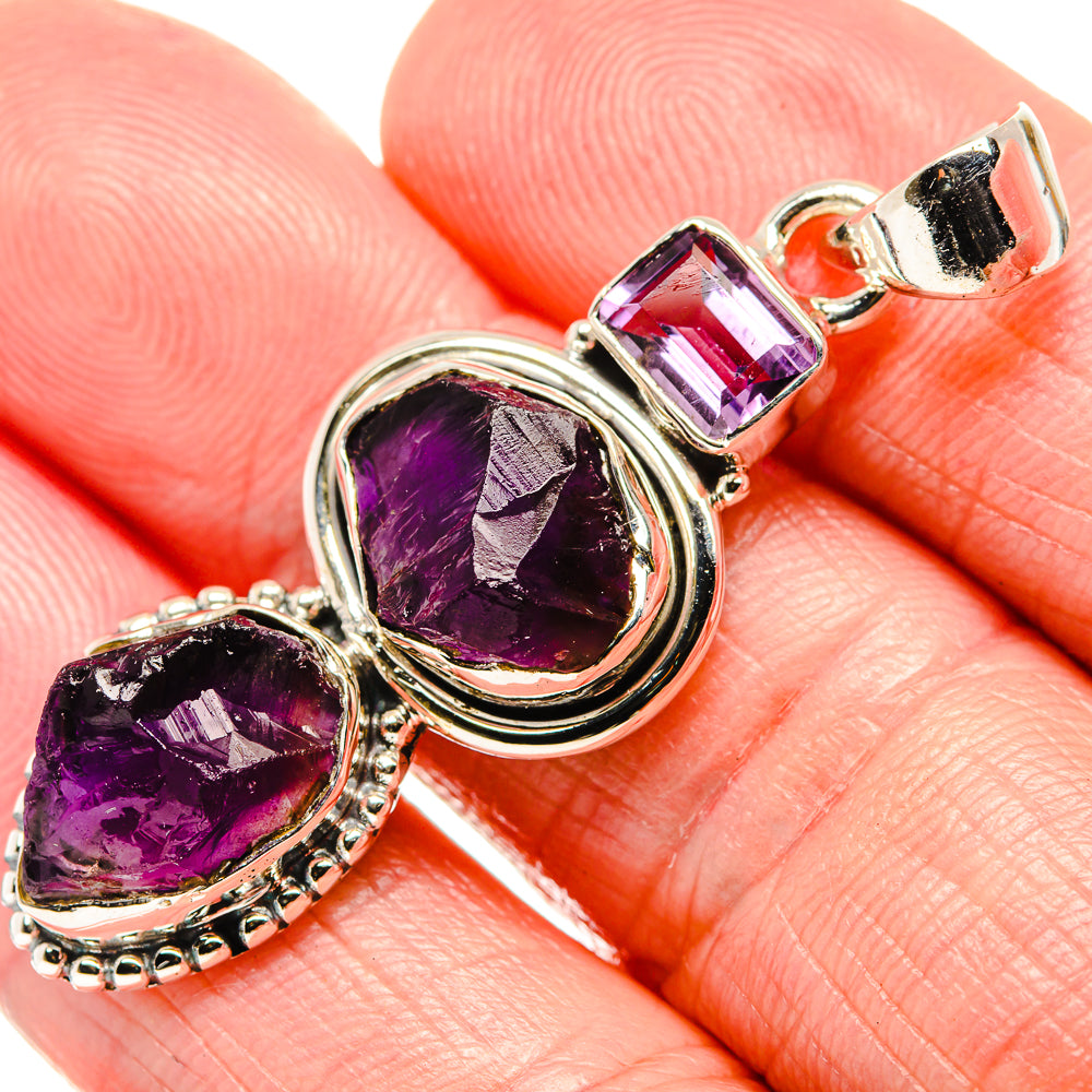 Amethyst Pendants handcrafted by Anasilvercos - PD36107
