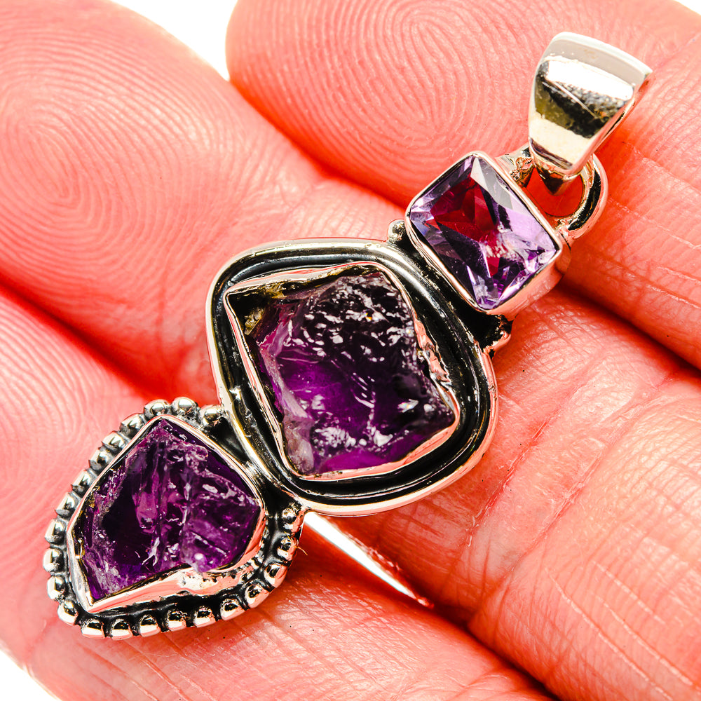 Amethyst Pendants handcrafted by Anasilvercos - PD36119