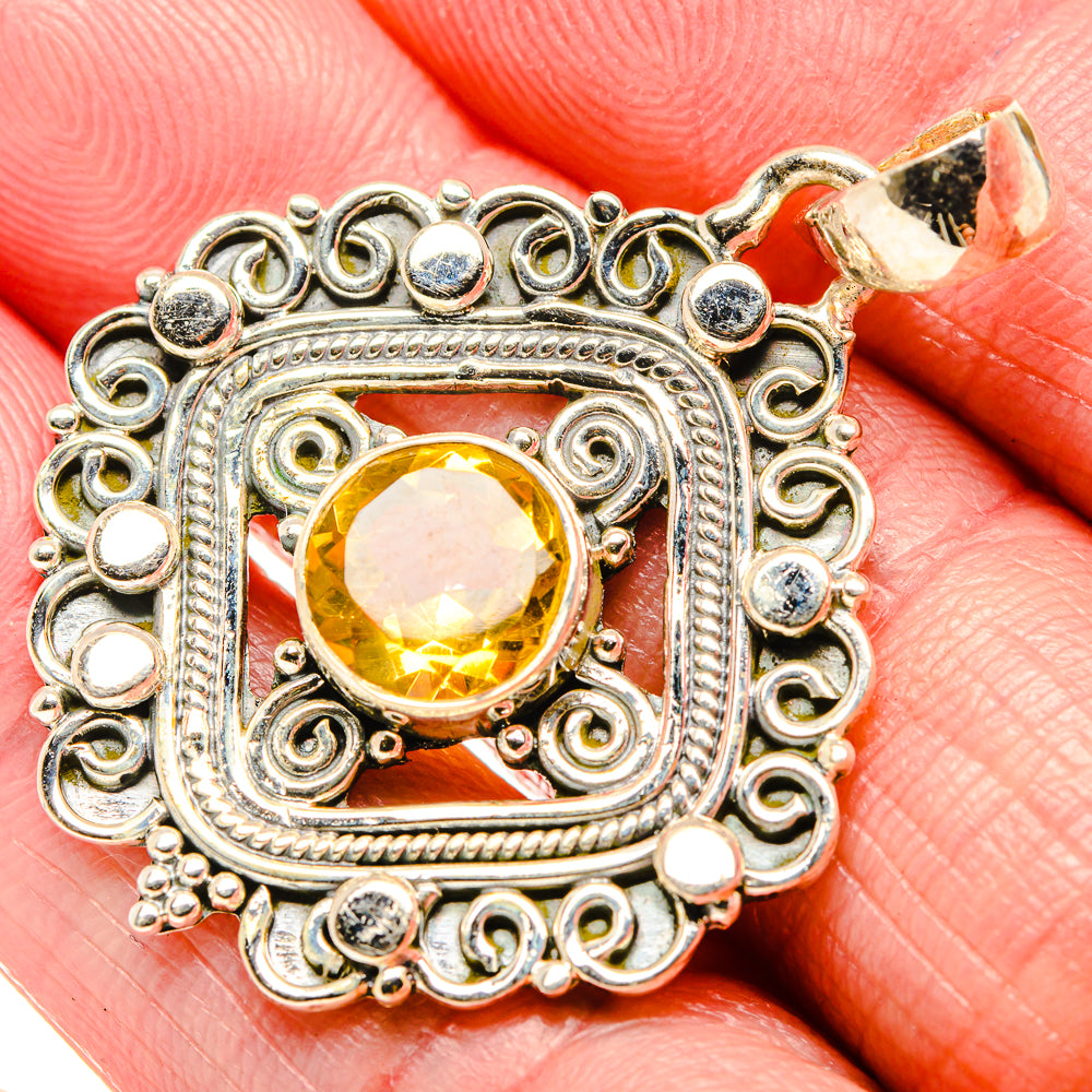 Citrine Pendants handcrafted by Anasilvercos - PD36126