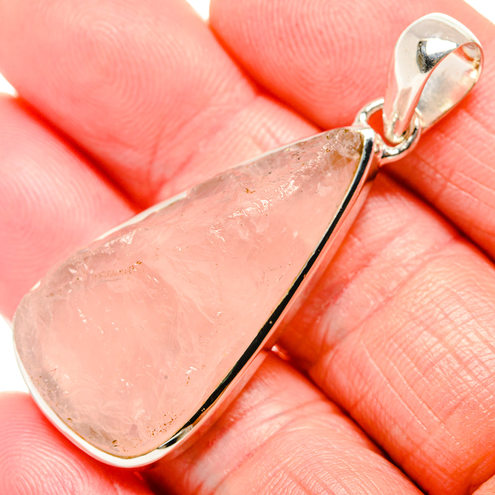 Rose Quartz Pendants handcrafted by Anasilvercos - PD36129