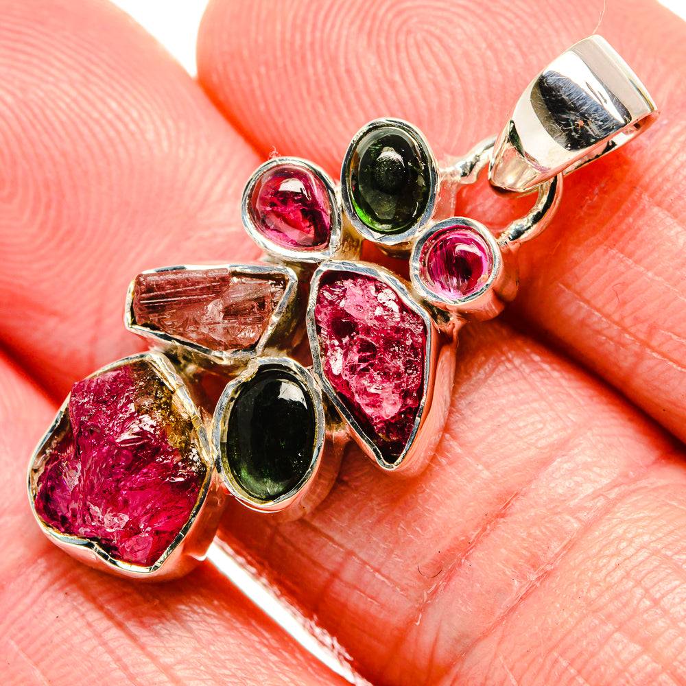 Pink Tourmaline Pendants handcrafted by Anasilvercos - PD36130