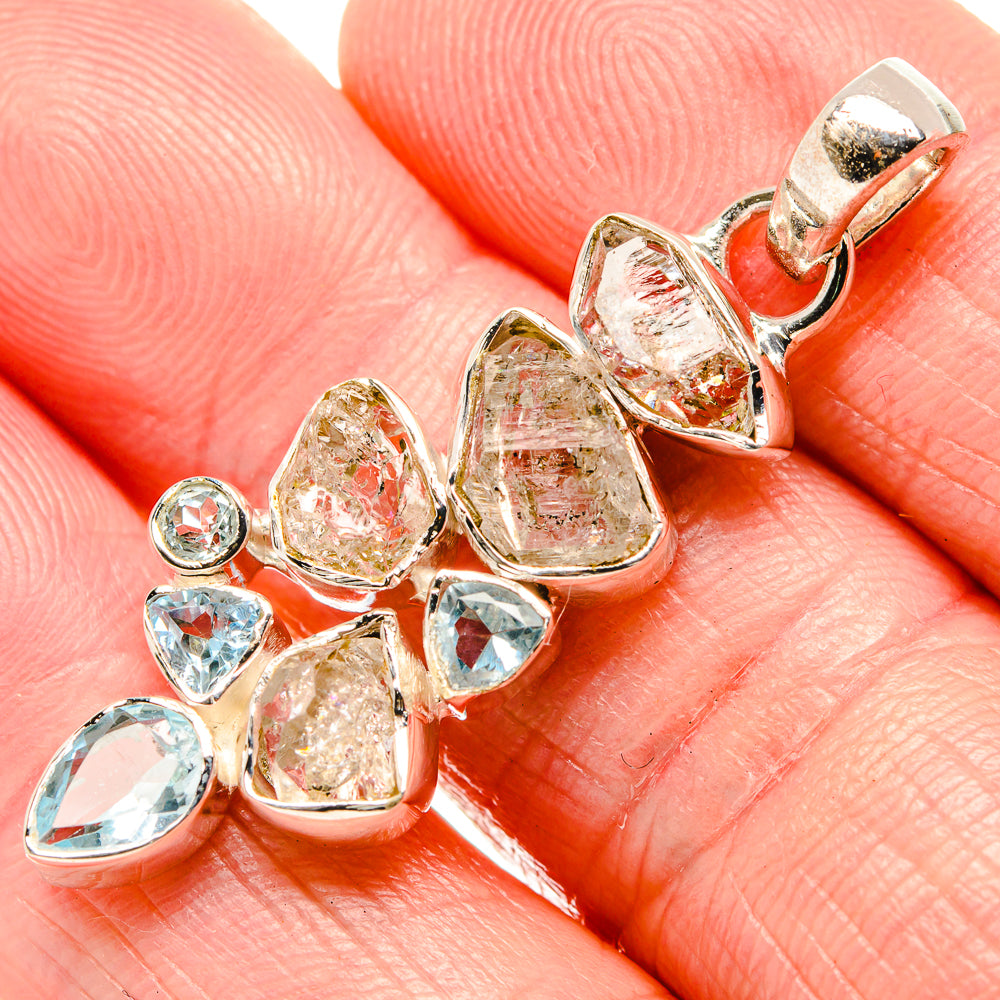 Herkimer Diamond Pendants handcrafted by Anasilvercos - PD36132