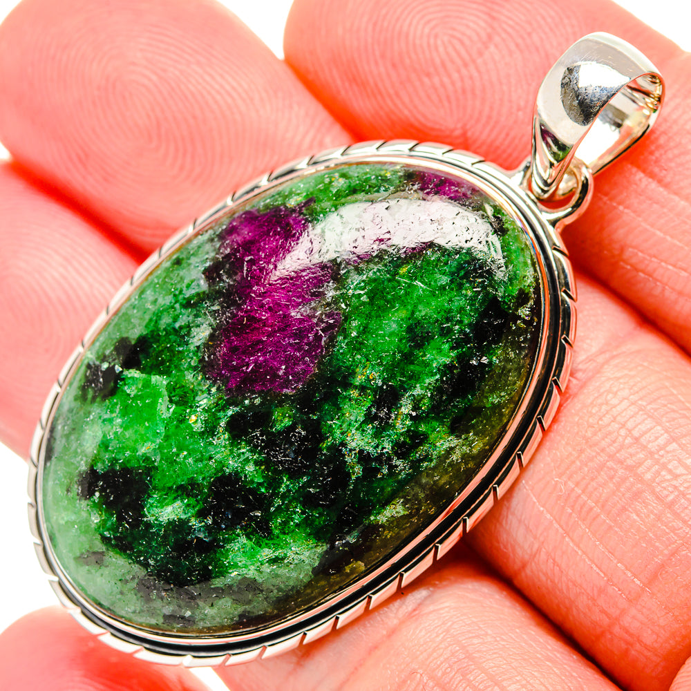 Ruby Zoisite Pendants handcrafted by Anasilvercos - PD36137