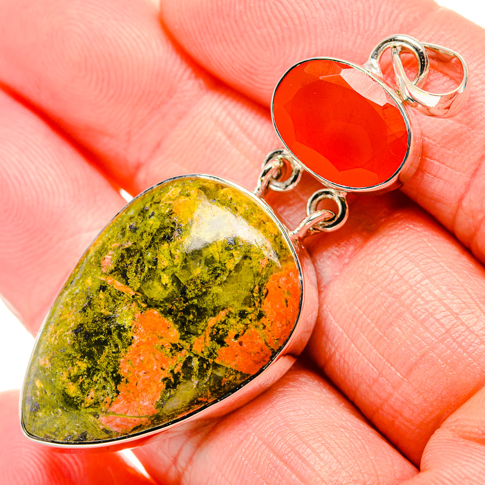 Unakite Pendants handcrafted by Anasilvercos - PD36139