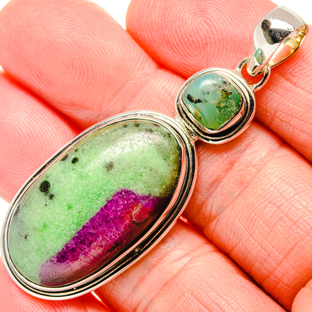 Ruby Zoisite Pendants handcrafted by Anasilvercos - PD36151