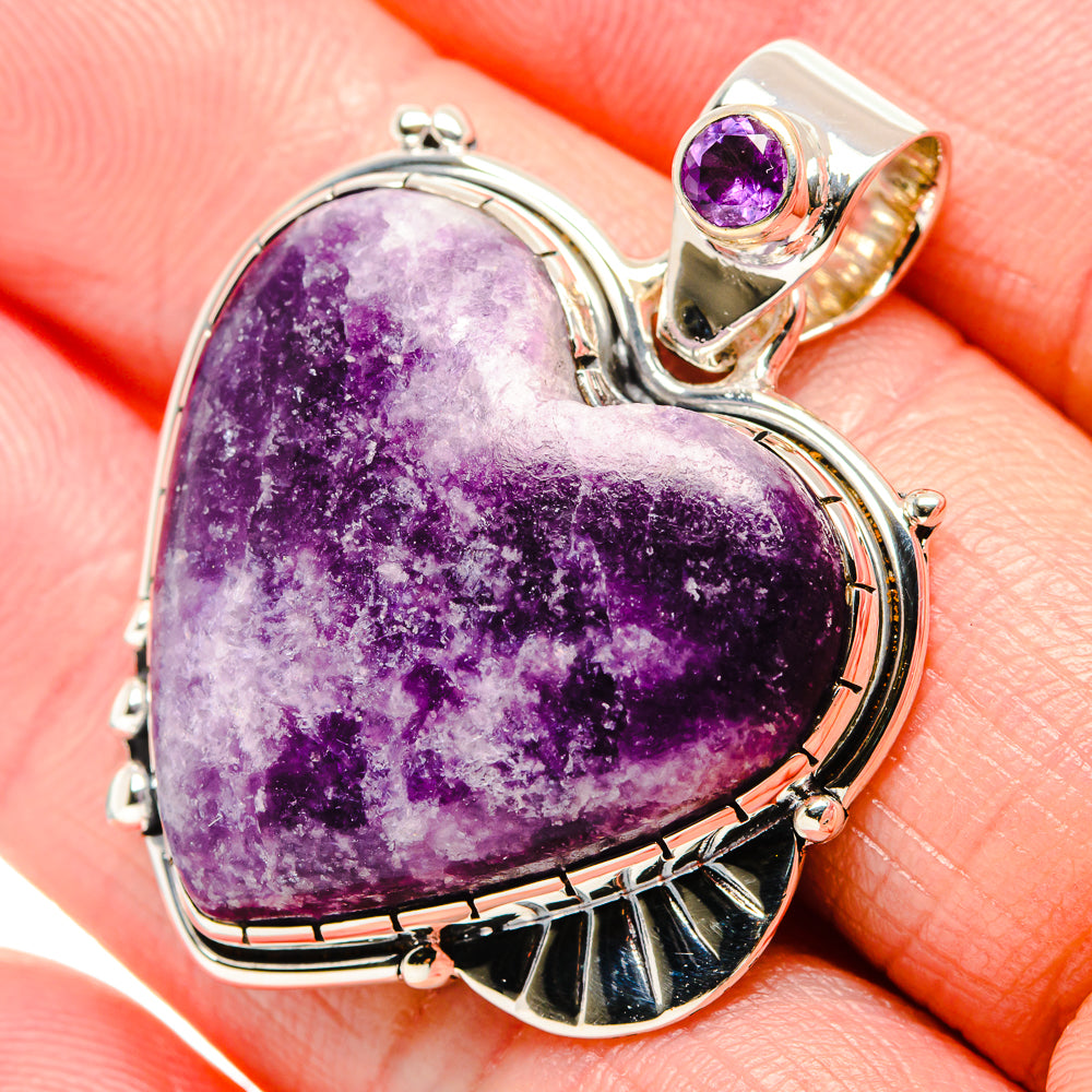 Lepidolite Pendants handcrafted by Anasilvercos - PD36155