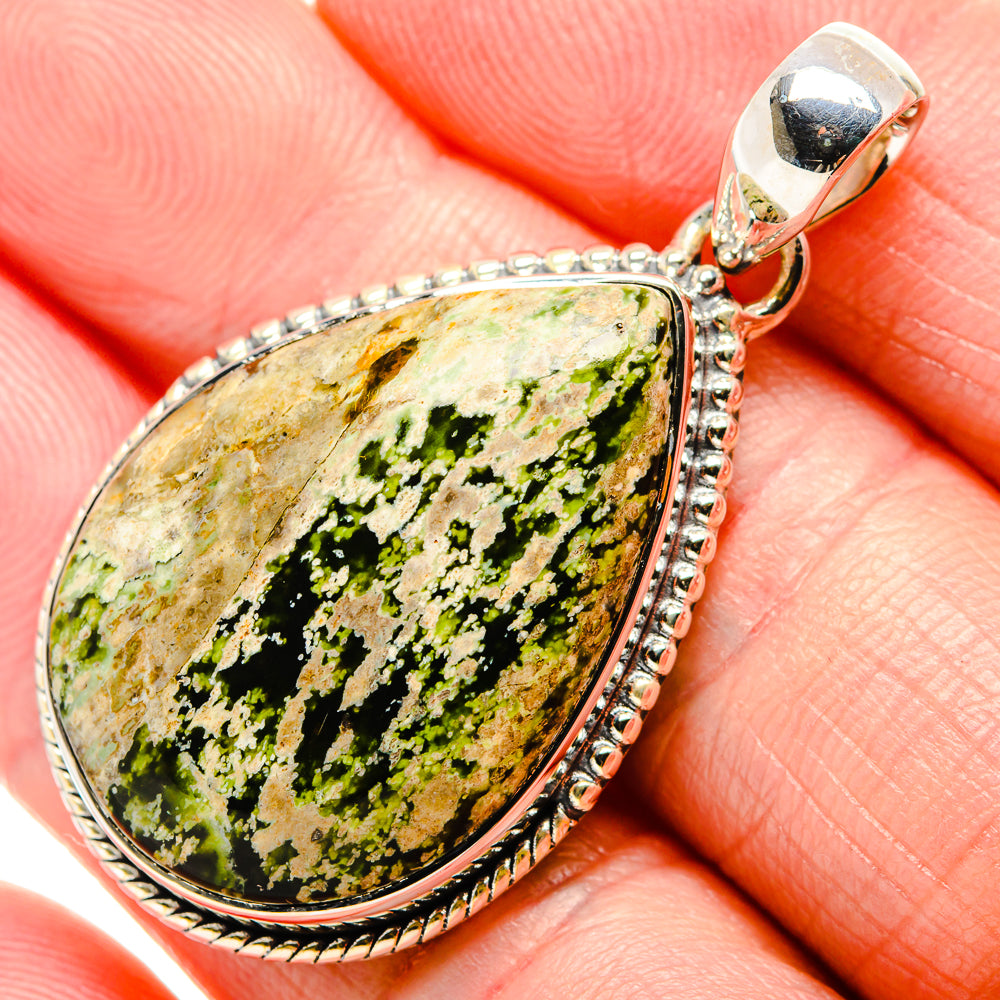 Rainforest Jasper Pendants handcrafted by Anasilvercos - PD36156