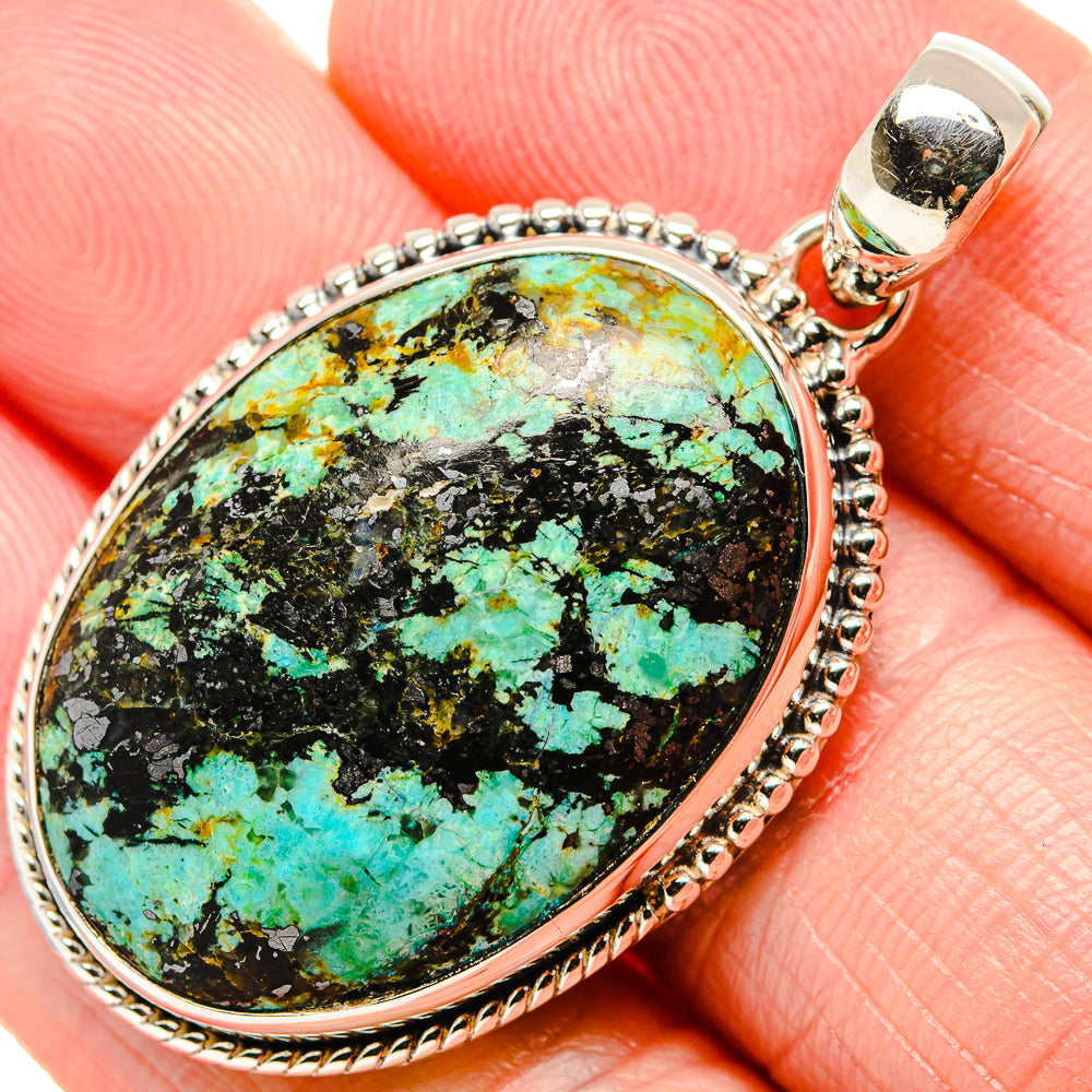 Tibetan Turquoise Pendants handcrafted by Anasilvercos - PD36167