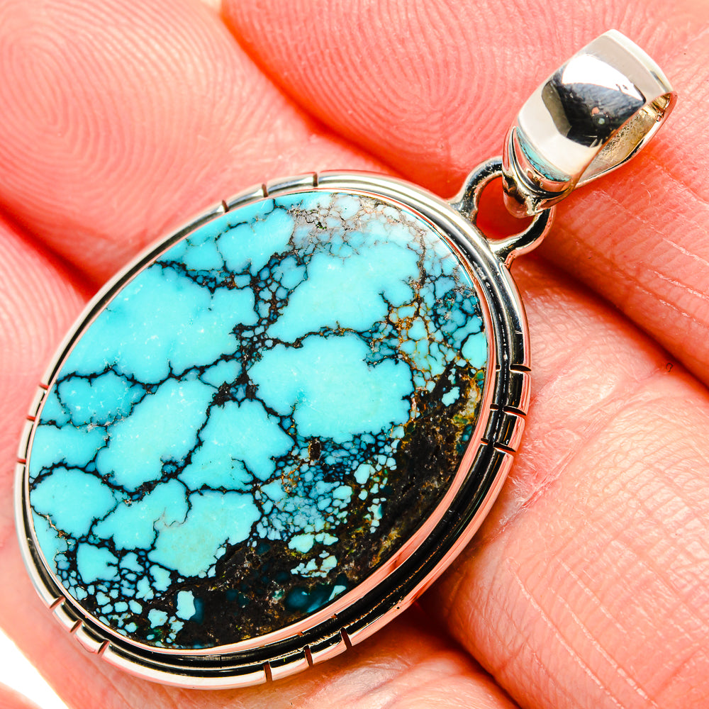 Tibetan Turquoise Pendants handcrafted by Anasilvercos - PD36168
