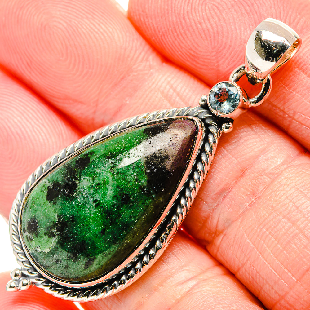 Ruby Zoisite Pendants handcrafted by Anasilvercos - PD36169
