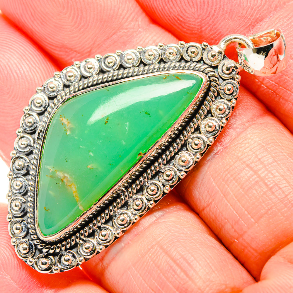 Chrysoprase Pendants handcrafted by Anasilvercos - PD36191