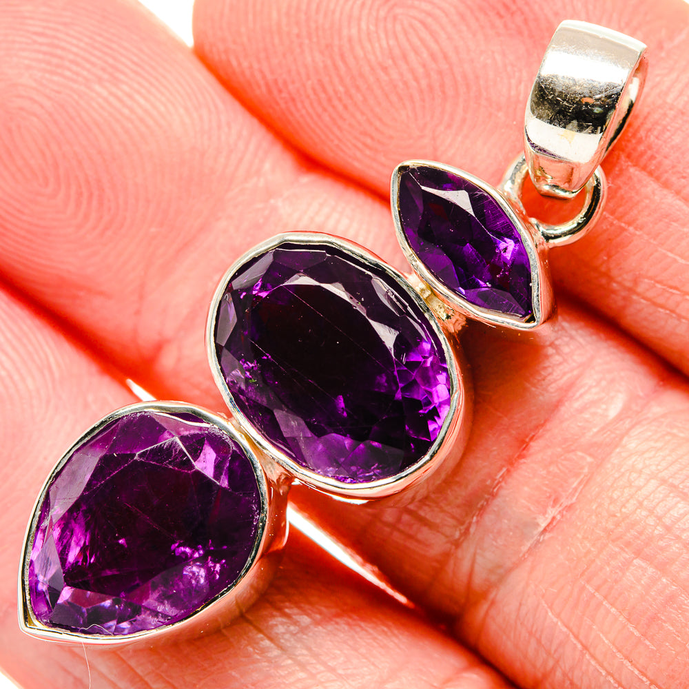 Amethyst Pendants handcrafted by Anasilvercos - PD36217