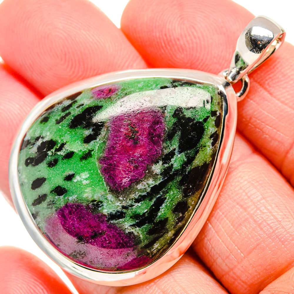 Ruby Zoisite Pendants handcrafted by Anasilvercos - PD36245