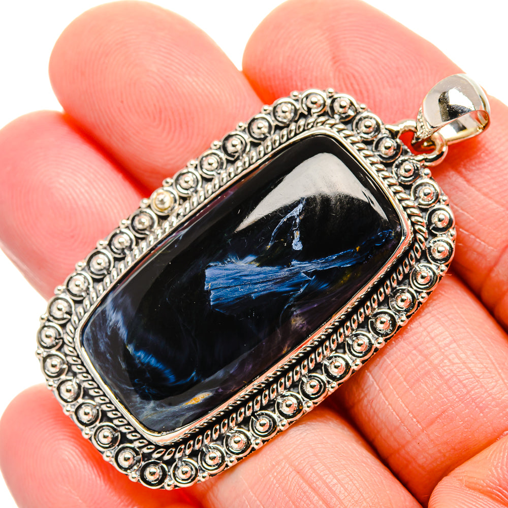 Pietersite, Blue Topaz Pendants handcrafted by Anasilvercos - PD36248