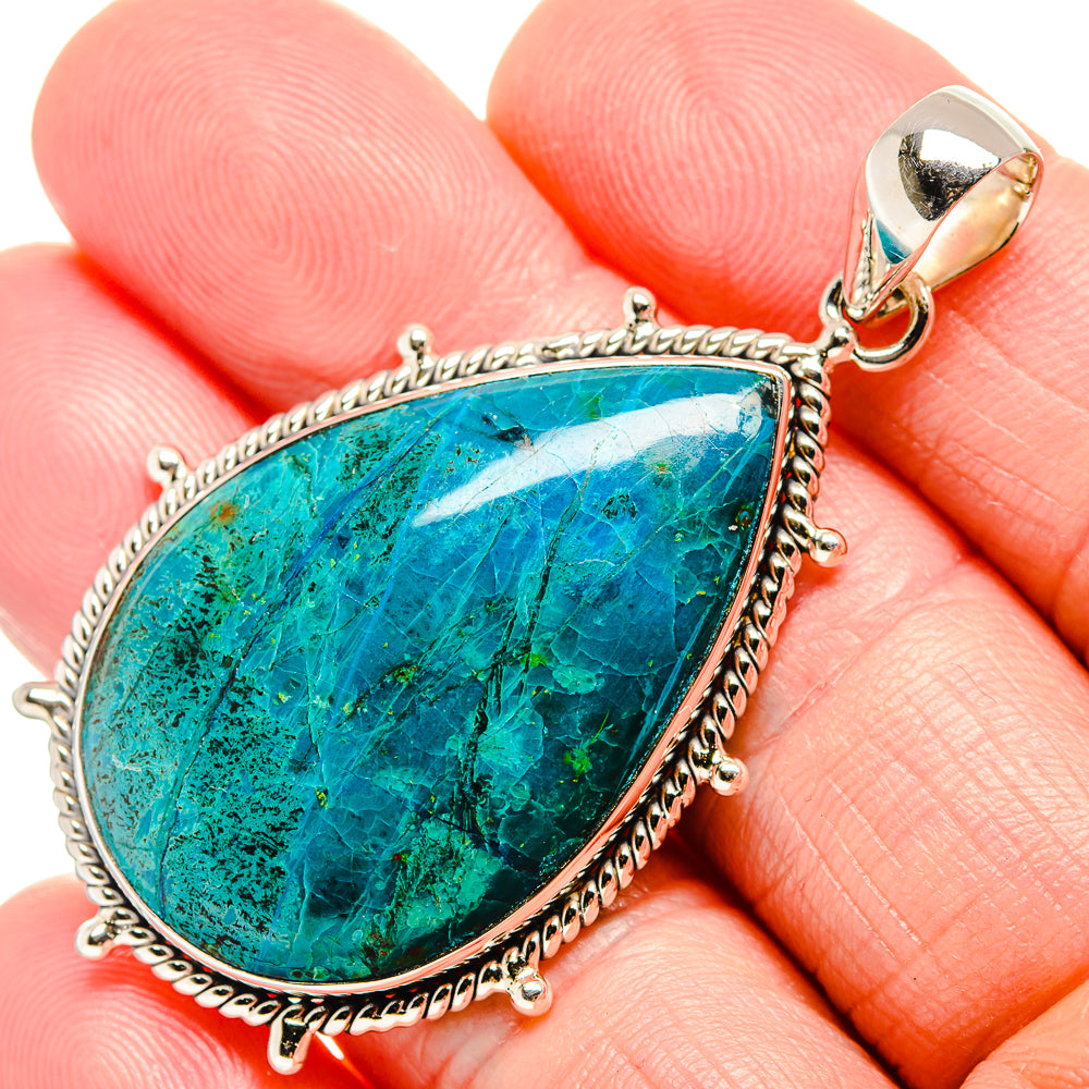 Chrysocolla Pendants handcrafted by Anasilvercos - PD36254