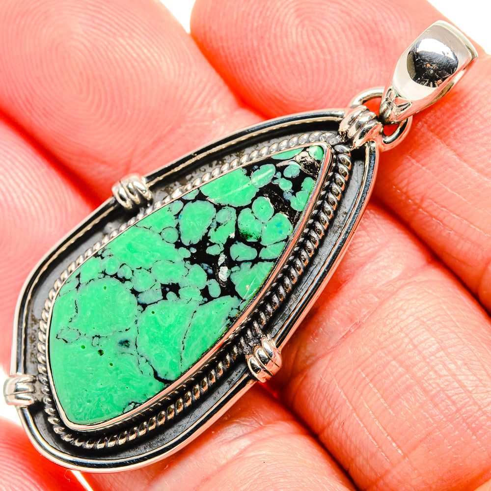 Tibetan Turquoise Pendants handcrafted by Anasilvercos - PD36261