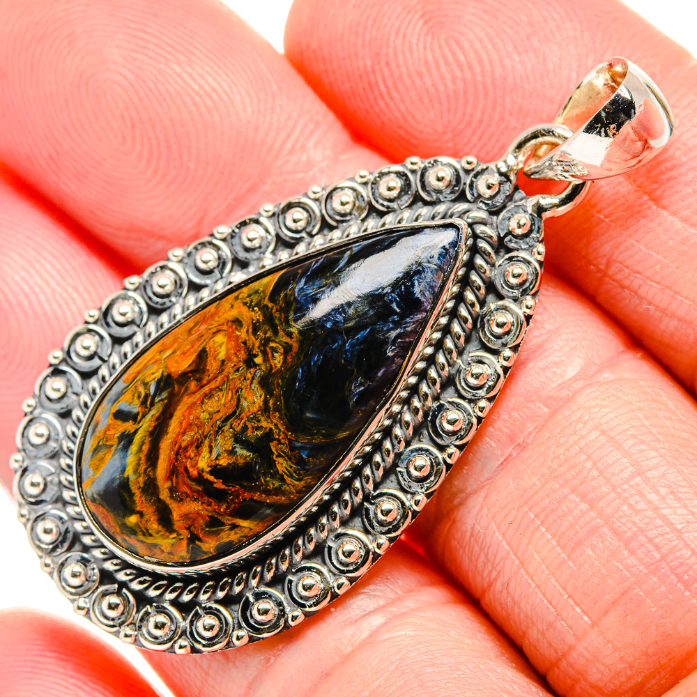 Golden Pietersite Pendants handcrafted by Anasilvercos - PD36262