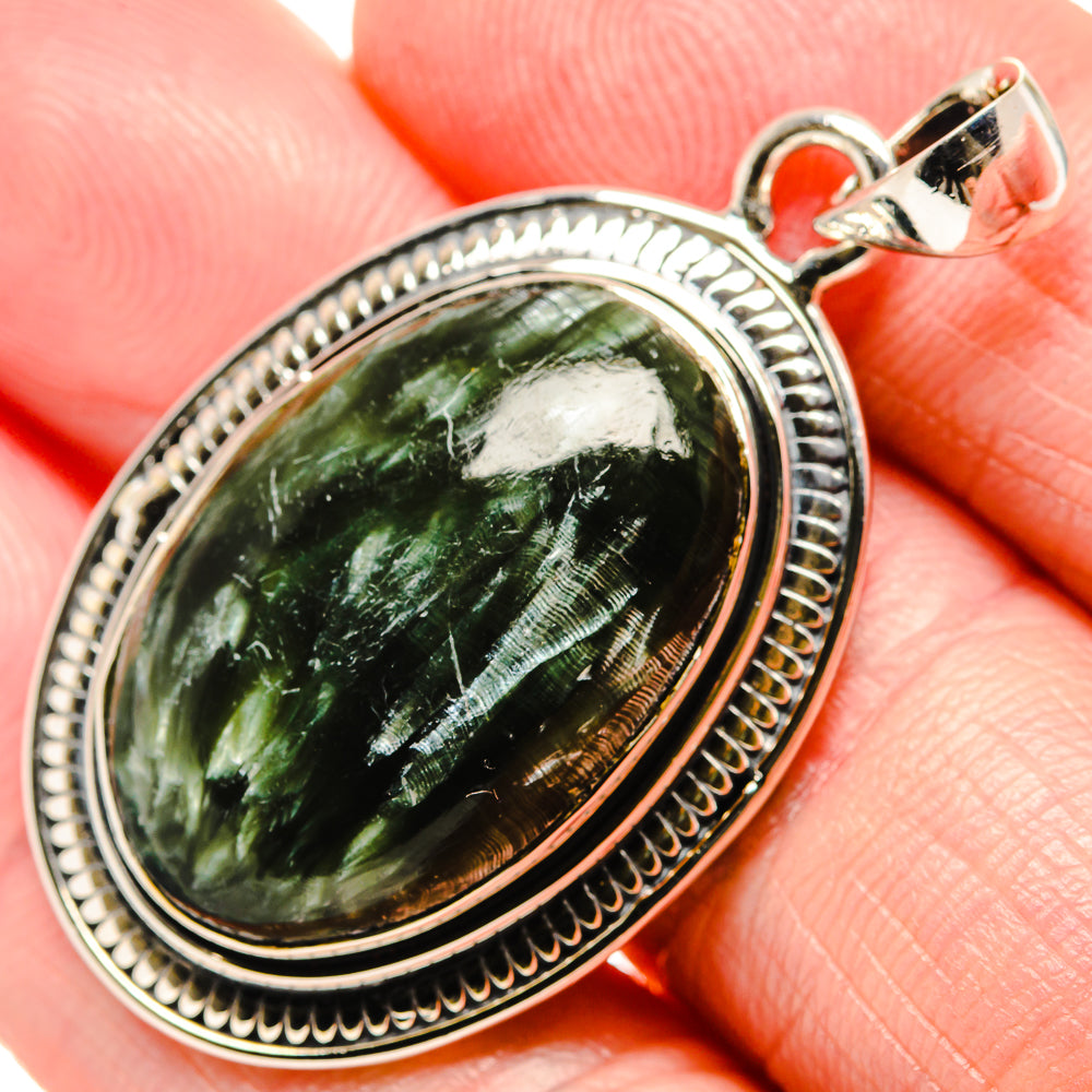 Seraphinite Pendants handcrafted by Anasilvercos - PD36386