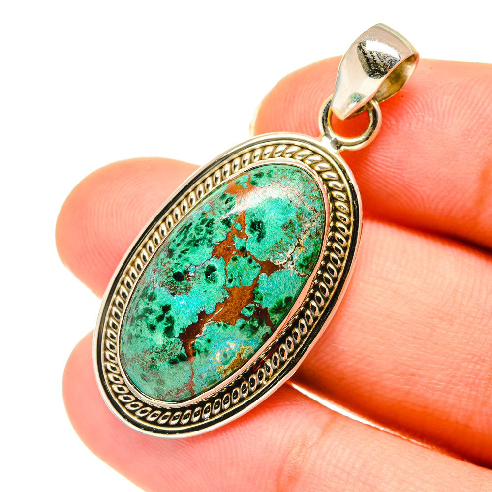 Chrysocolla Pendants handcrafted by Anasilvercos - PD3640