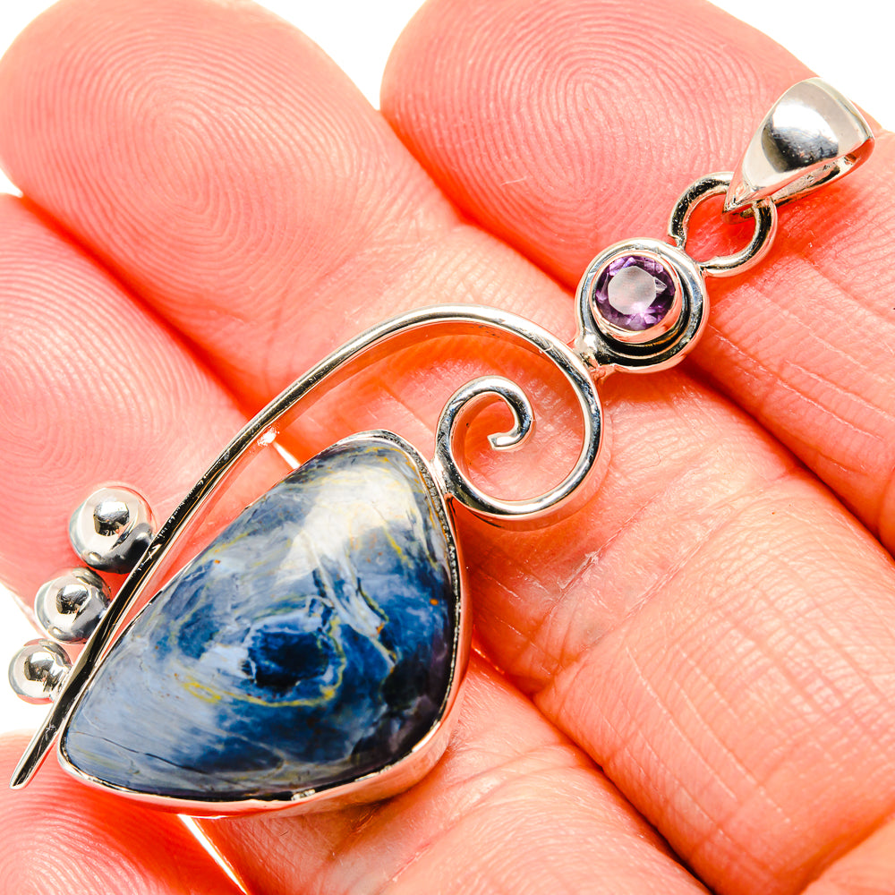 Pietersite, Amethyst Pendants handcrafted by Anasilvercos - PD36400