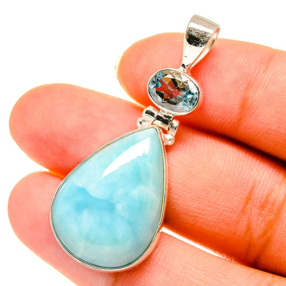 Larimar Pendants handcrafted by Anasilvercos - PD3644