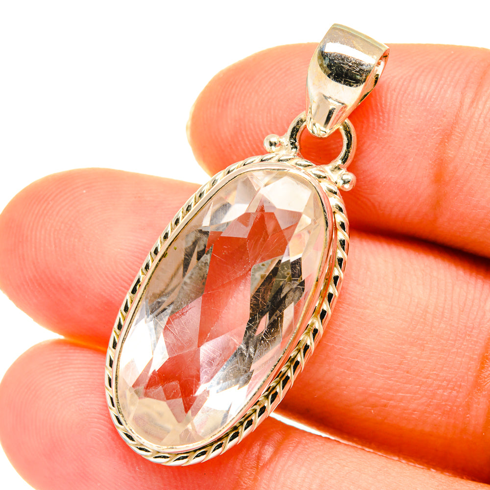 White Quartz Pendants handcrafted by Anasilvercos - PD3645