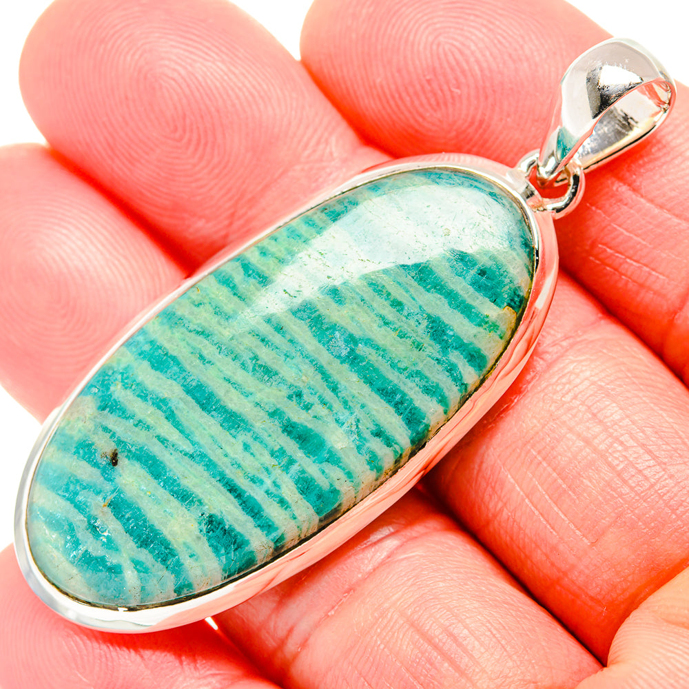 Amazonite Pendants handcrafted by Anasilvercos - PD36459