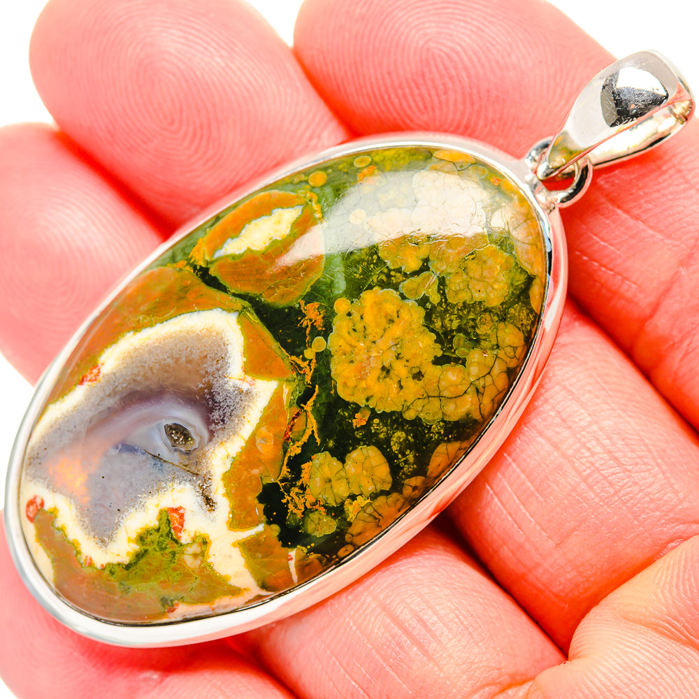Rainforest Jasper Pendants handcrafted by Anasilvercos - PD36460