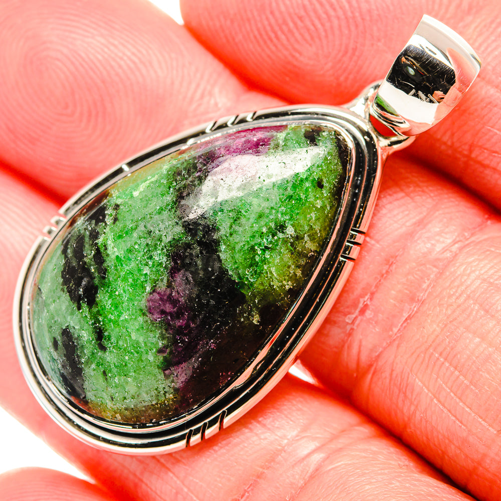 Ruby Zoisite Pendants handcrafted by Anasilvercos - PD36479