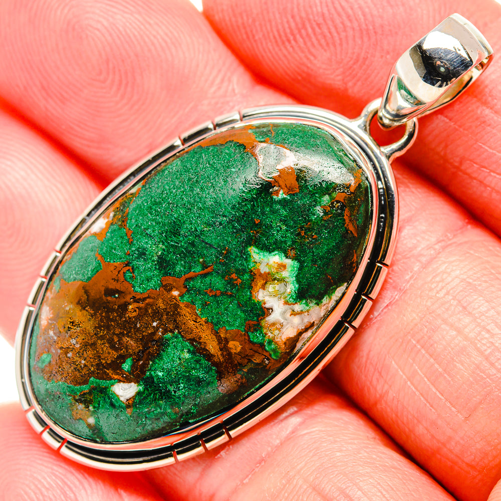 Malachite Pendants handcrafted by Anasilvercos - PD36480