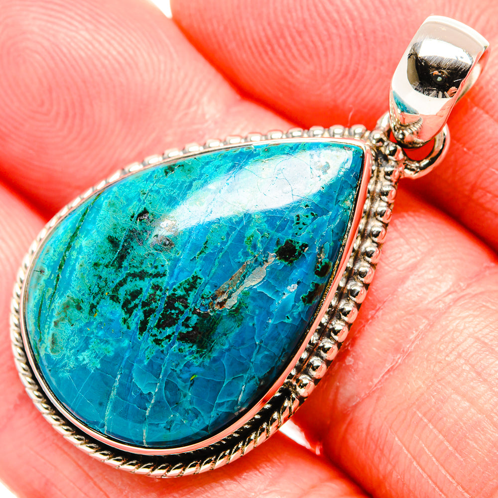 Chrysocolla Pendants handcrafted by Anasilvercos - PD36482