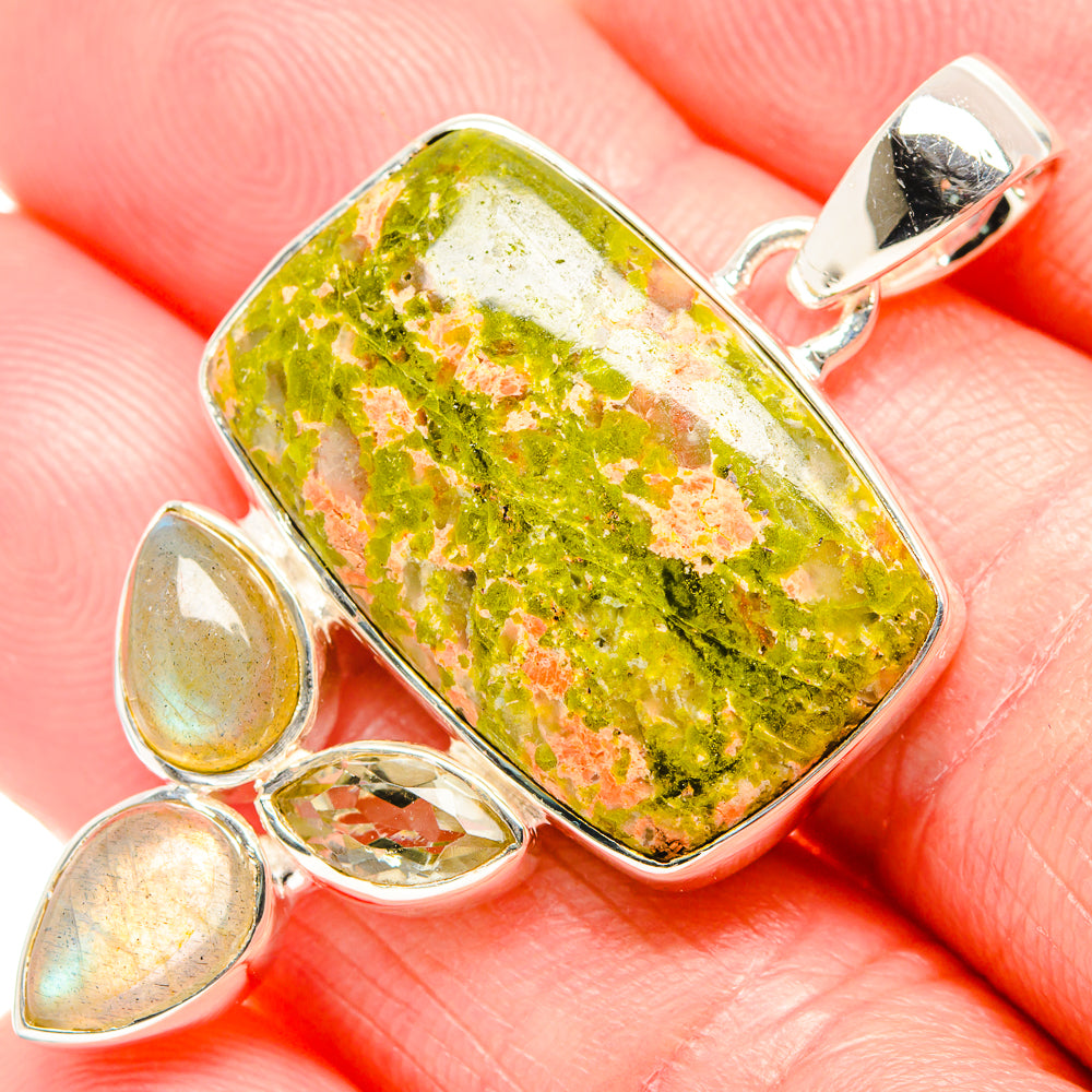 Unakite Pendants handcrafted by Anasilvercos - PD36505