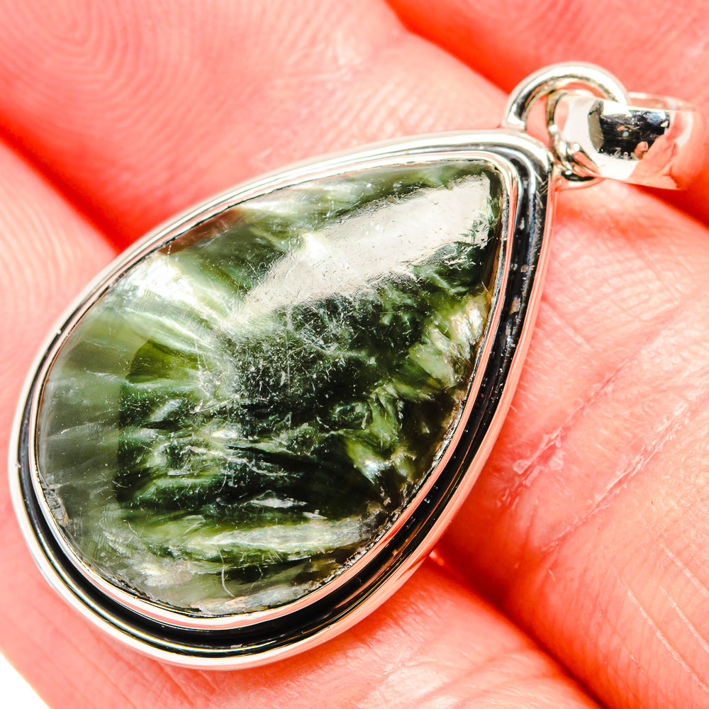 Seraphinite Pendants handcrafted by Anasilvercos - PD36513