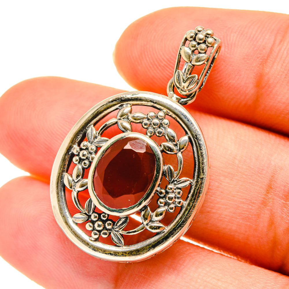 Red Onyx Pendants handcrafted by Anasilvercos - PD3652