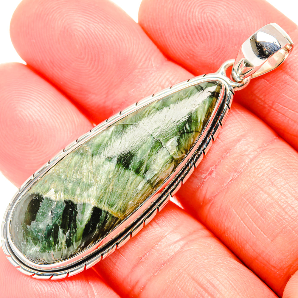 Seraphinite Pendants handcrafted by Anasilvercos - PD36522